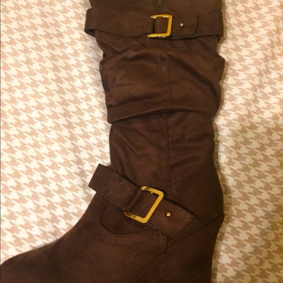 NWT. Forever Norita-68 Mid-Calf Slouch Wedge Boots. Size 7.5! - Picture 3 of 6